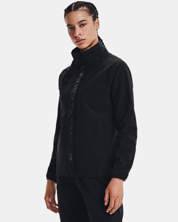 Women's UA RUSH™ Woven Jacket, Black, pdpMainDesktop image number 0